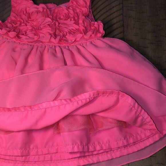 Neon pink Floral Appliqué Dress with built in layers and crinoline by Carter’s - Picture 15 of 15